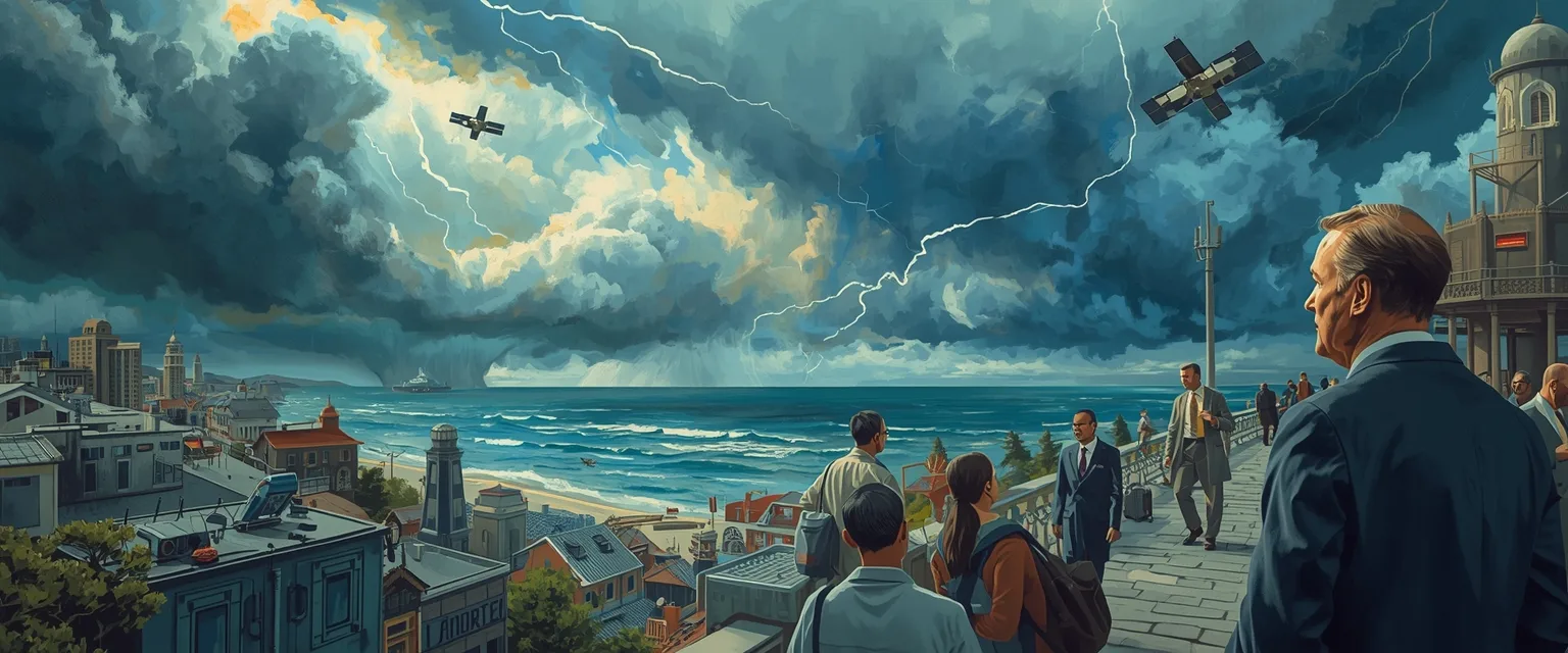 The day's cover: one painted scene made from today's pieces
