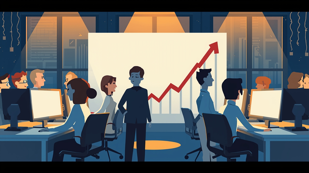 Market gains spark quiet optimism on trading floor