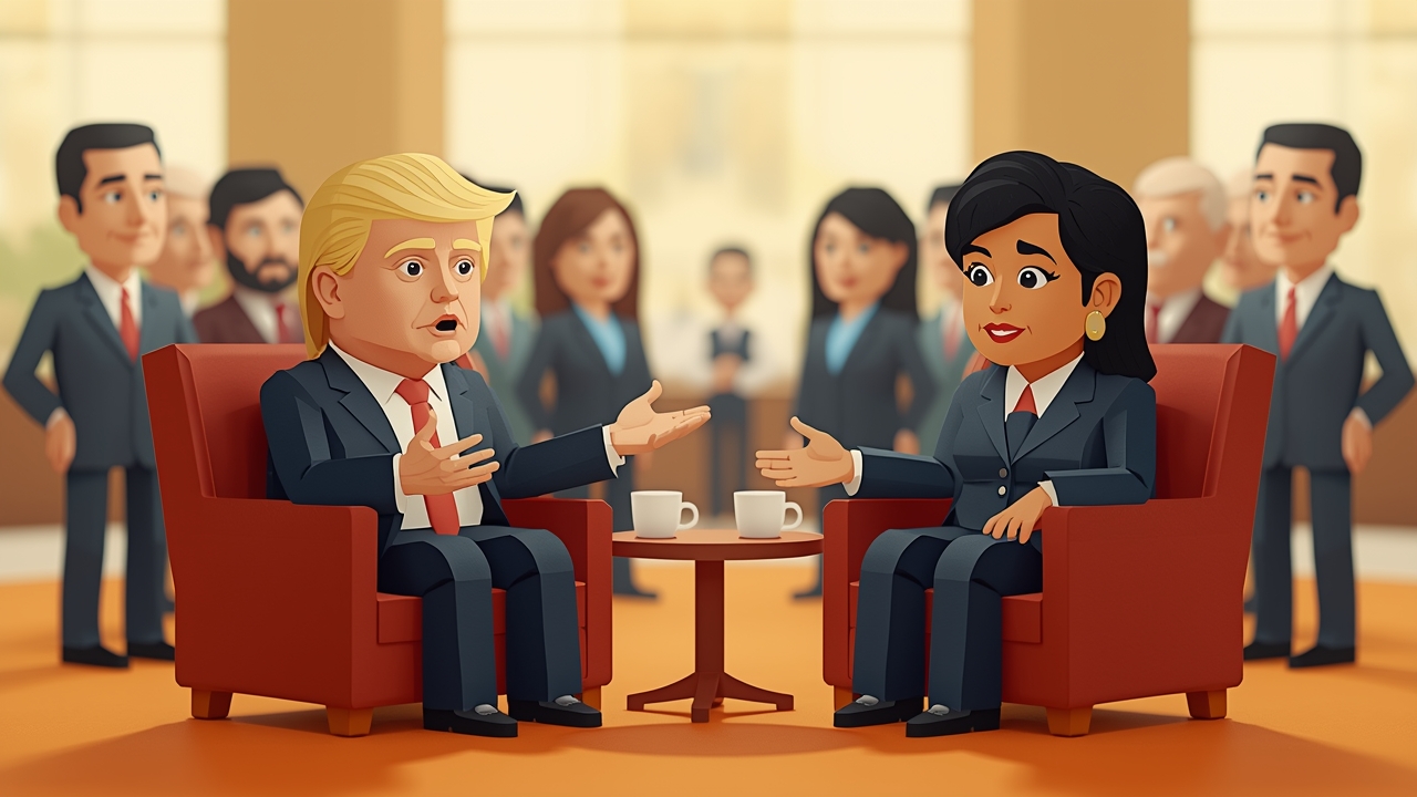 Trump meets Venezuela's interim president in New York
