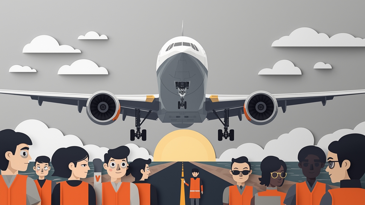 Emergency landing after cabin pressure loss