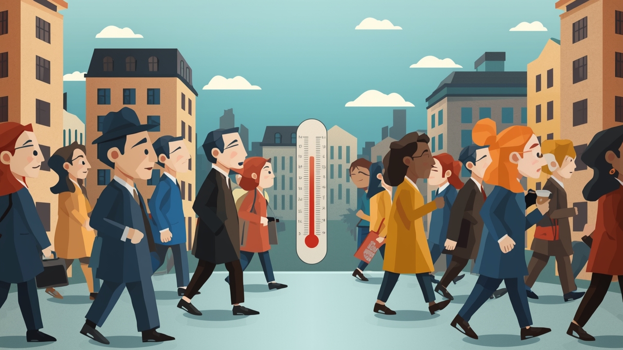 Temperature drops sharply across US cities